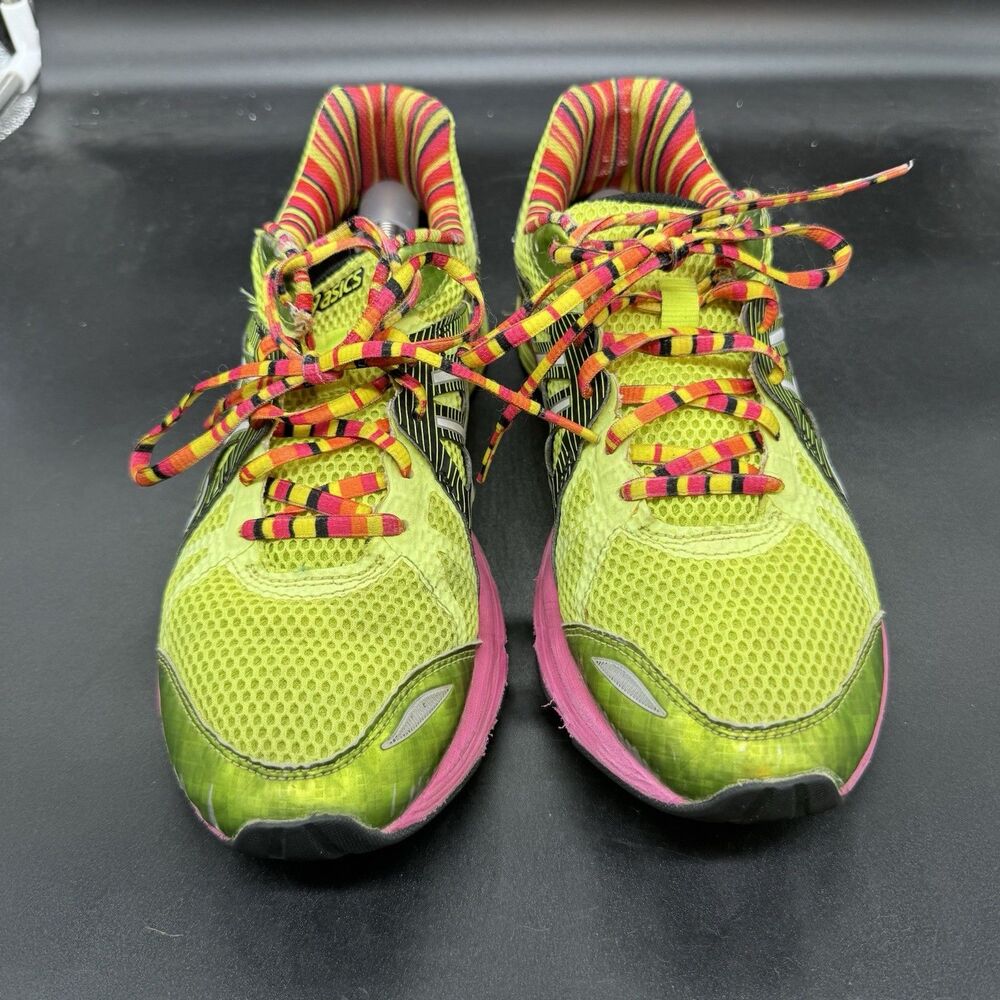 Asics Gel Preleus Shoes Womens Size 10 Yellow Pink Athletic Trainers Sneakers - Picture 3 of 8